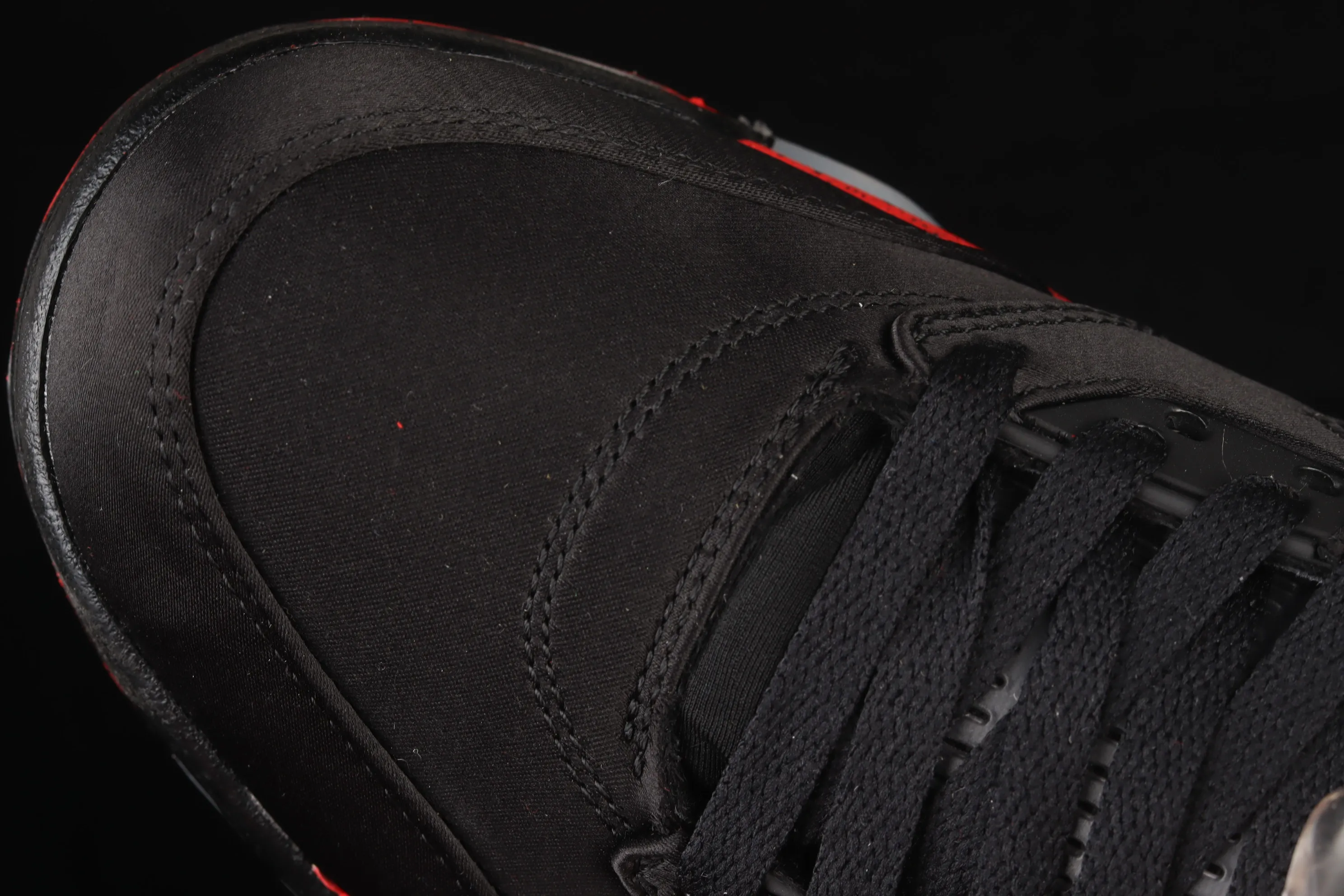 All categories Air Jordan Jordan series basketball shoes Air Jordan 5 Air Jordan 5 Satin Bred AJ5 Joe 5 black and red silk 3M reflective basketball shoes 136027-006